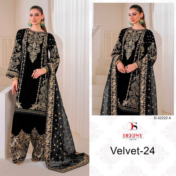 32222 A To D Velvet 24 By Deepsy Suits Velvet 24 Embroidery Pakistani Suits Manufactures